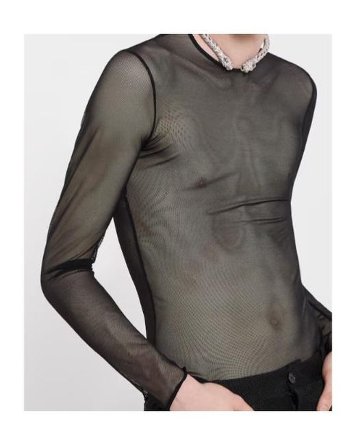 Gucci Black Mesh Jersey T-Shirt for men