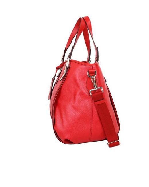 Tod's Red Double Handle And One Shoulder Bag