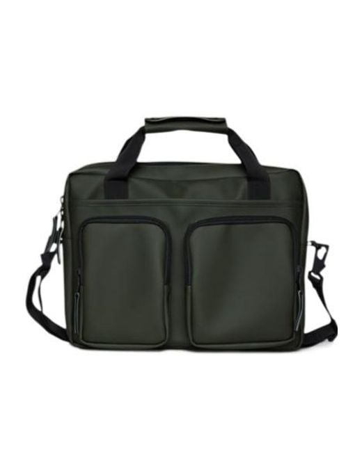 Rains Black Zip-Closed Shoulder Bag for men