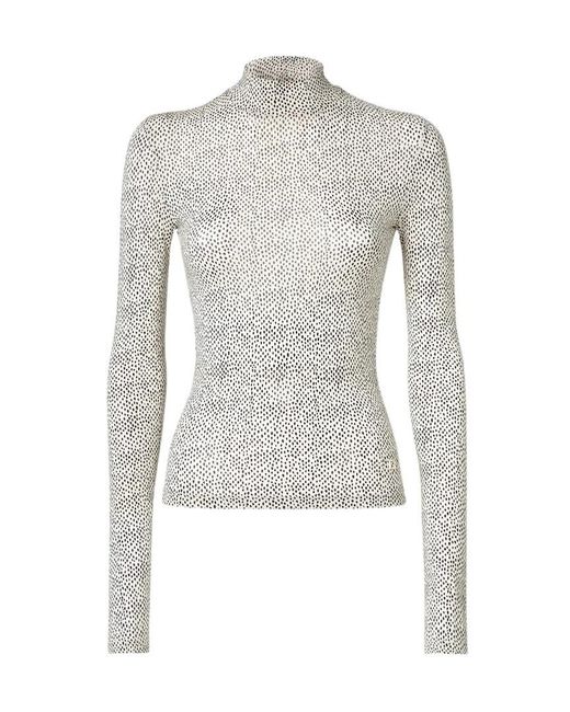 Fendi Gray Mock-Neck Top