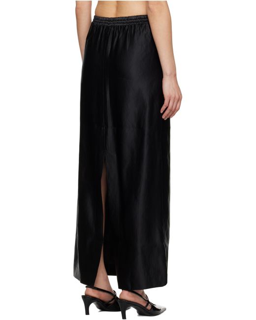 Loulou de Saison Black Elastic Waist Skirt