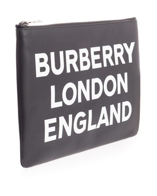 Burberry Black Logo Printing Handbag for men