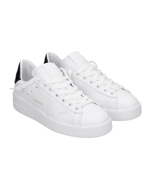 Golden Goose Deluxe Brand White Purestar Lace-Up Sneakers
