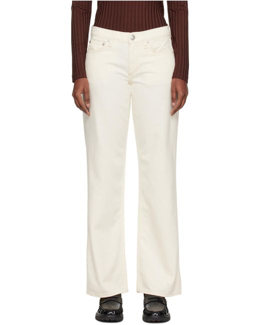 Rag & Bone White Belt Loop Jeans