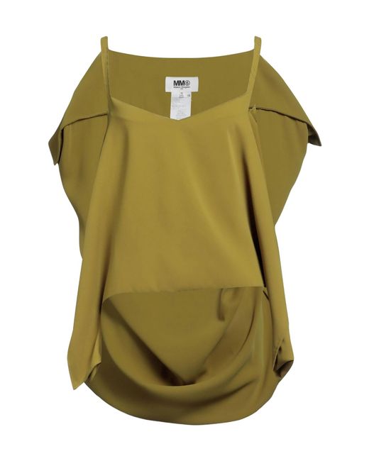 MM6 by Maison Margiela Green Plain Colour Tops