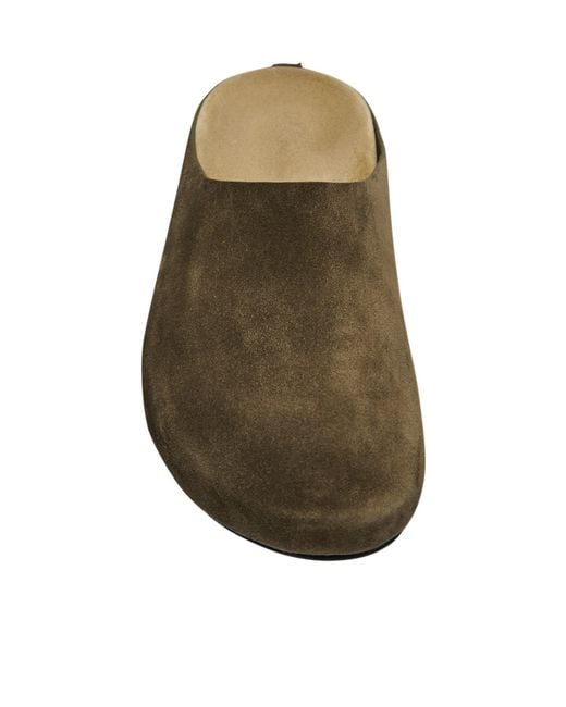 The Row Brown Hugo Open Back Slides