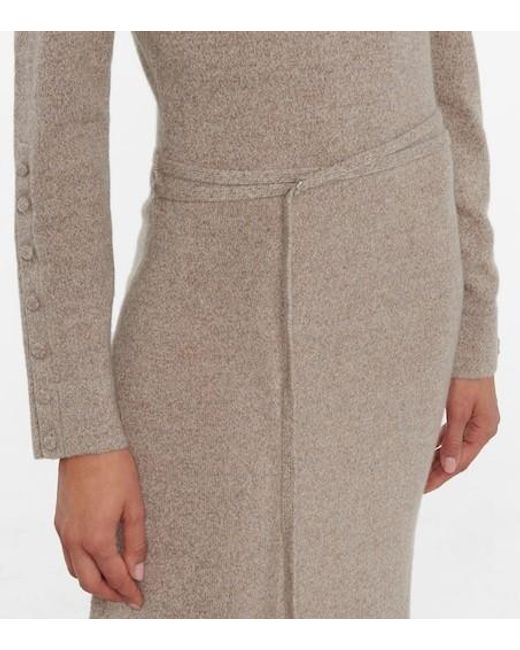 Altuzarra Natural Alice Belted Cashmere Sweater Dress