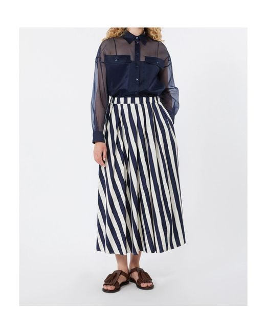 Weekend by Maxmara Blue Colomba Pocket Blouse