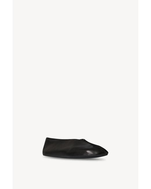 The Row Black Stella Slippers