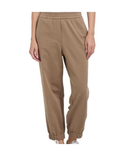 Brunello Cucinelli Natural Elastic-Waist Athletic Pants