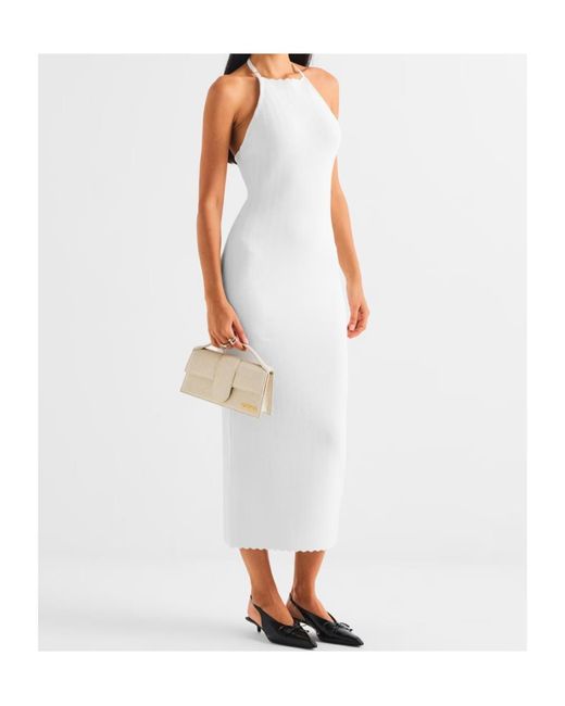 Jacquemus White Halter Neck Backless Dress