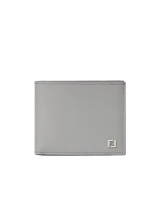 Fendi Gray Ff Leather Wallet for men