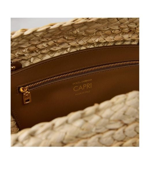 Dolce & Gabbana Natural Minimalist Woven Shoulder Bag