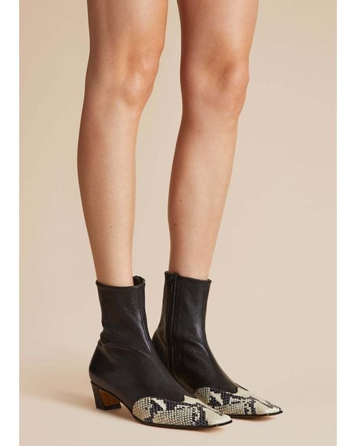 Khaite Black Nevada Ankle Stretch Boot 40