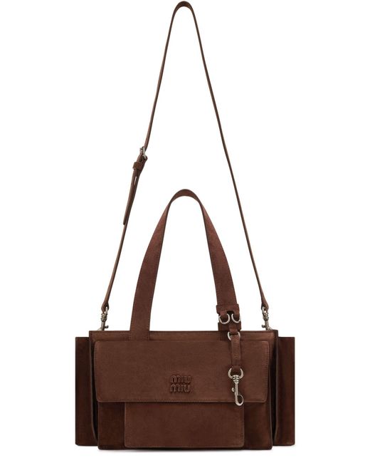Miu Miu Brown Multi-Pocket Hand-Held Bag