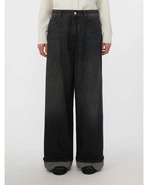 Max Mara Gray 'S Lusso Wide Leg Jeans