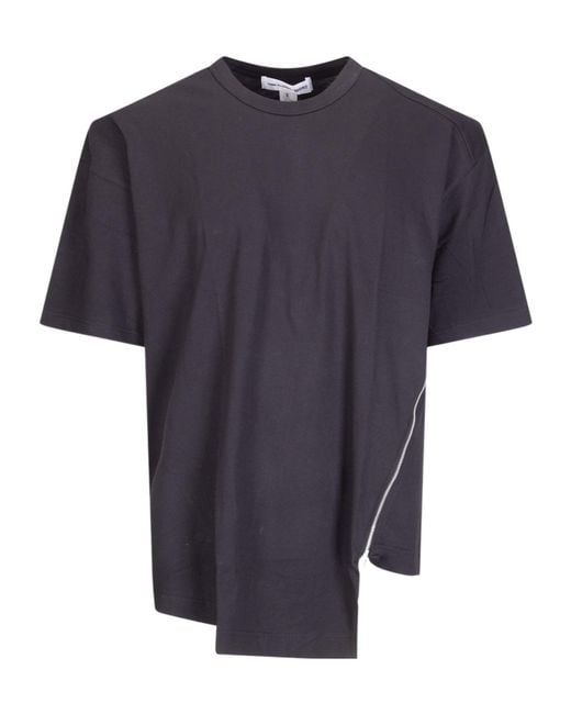 Comme des Garçons Blue Comme Des Garçons Shirt Zip Detailed T-Shirt for men