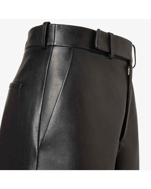 Fendi Gray Nappa Leather Pants