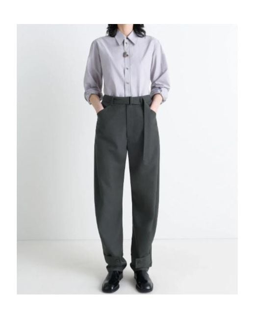 Lemaire Black Belted Tailored Trousers