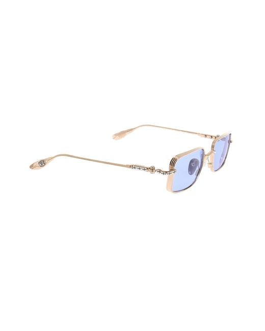 Chrome Hearts White Full-Rim Sunglasses