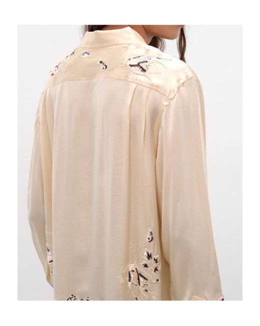 Bode Metallic Phantasm Embroidered Long Sleeved Shirt for men