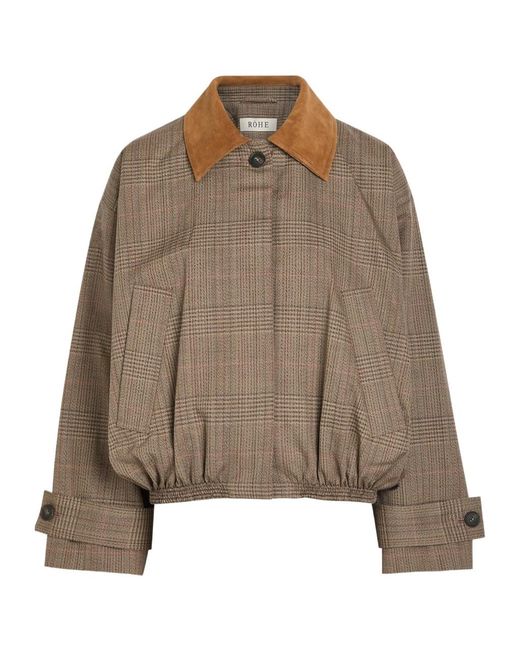 Rohe Brown Wool And Suede Jacket