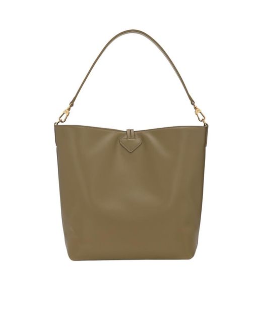 Longchamp Multicolor Bamboo Clasp Leather Shoulder Bag