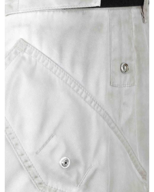 DSquared² White Keyring-Detailed Straight-Leg Trousers for men