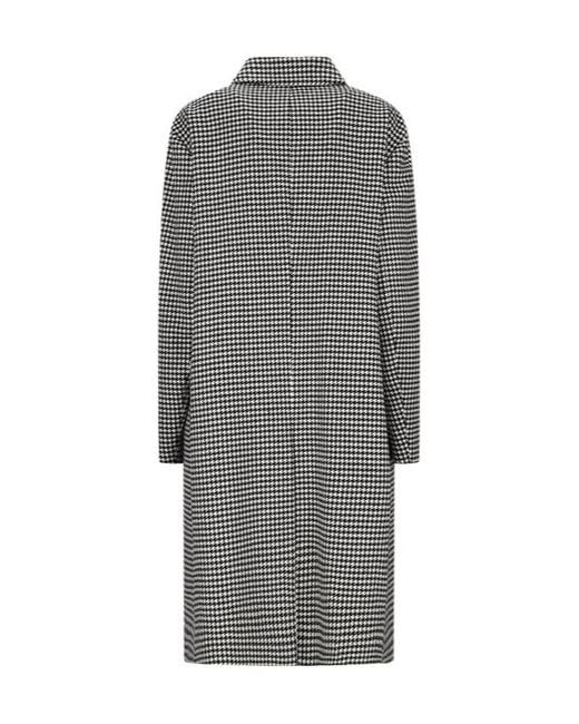 Lardini Gray Houndstooth Wool Coat for men