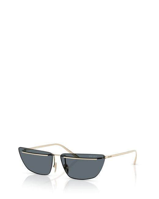 Prada White Eyewear Butterfly Frame Sunglasses
