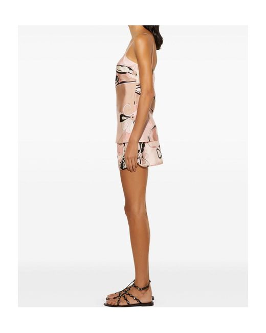 Emilio Pucci Pink Patterned Camisole Top
