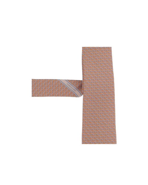 Ferragamo White Pointed Tie for men