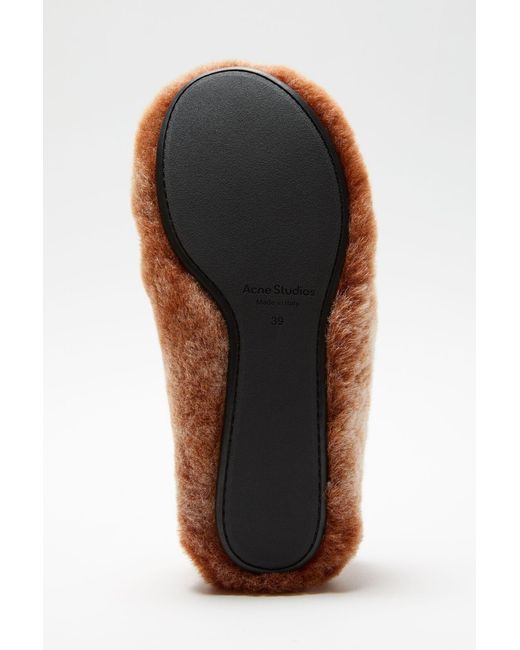 Acne Brown Shearling Loafers