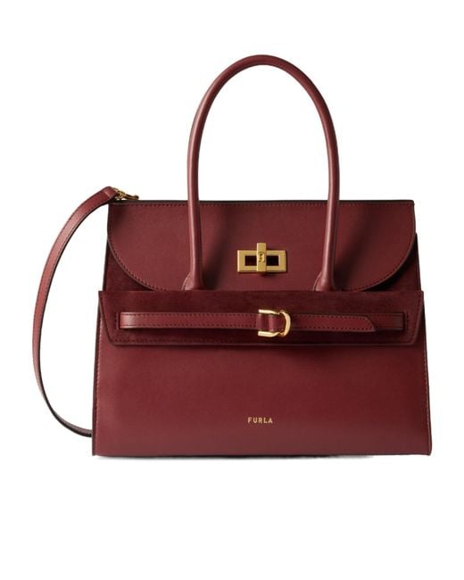 Furla Red Turn-Lock Shoulder Bag