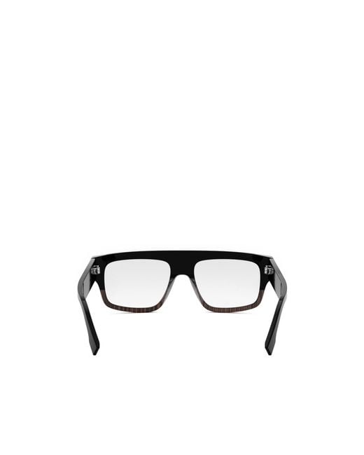 Fendi White Geometric Flat Mirror for men