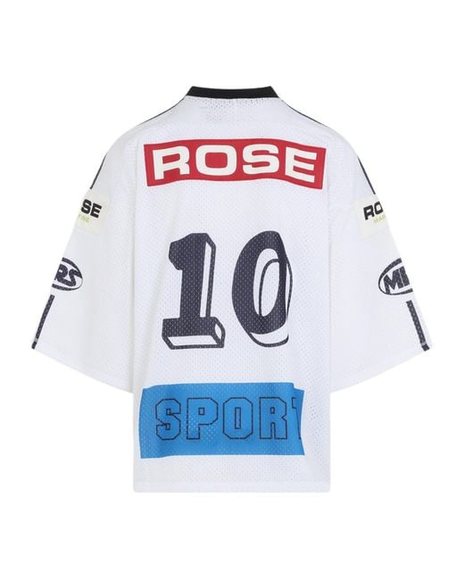 Martine Rose Blue Oversized Hockey T-Shirt for men