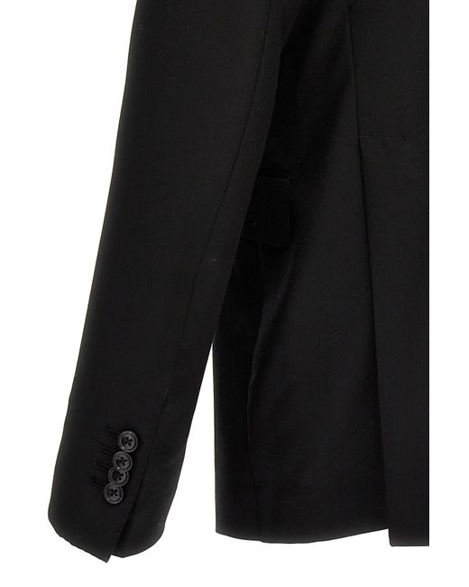 Tagliatore Black Double-Breasted Two-Piece Suit Set for men