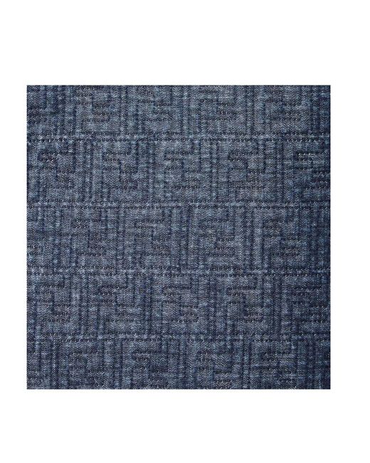 Fendi Blue Ff Jacquard Denim Midi Skirt