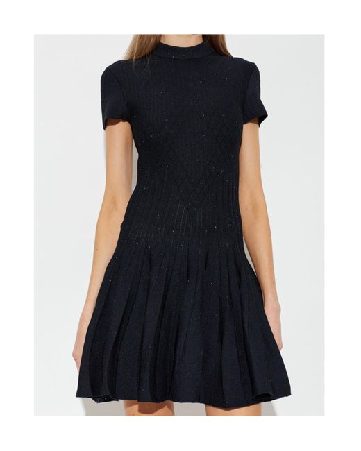Balmain Black Short Sleeve Dress