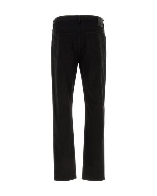 Zegna Black Straight Leg Stretch Jeans for men