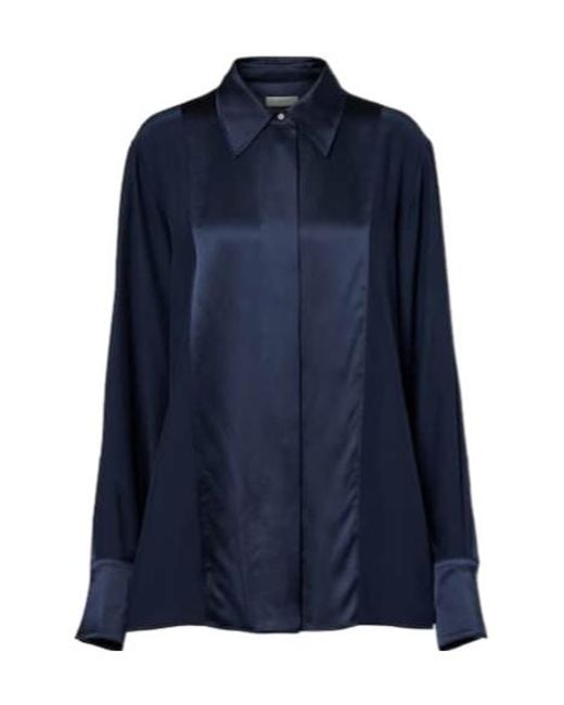 Joseph Blue Childs Silk Satin Shirt