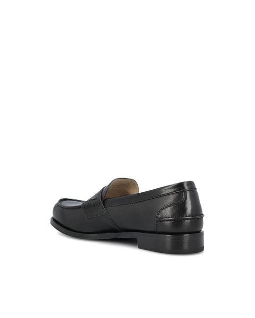 Prada Black Logo Printed Slip-On Loafers for men