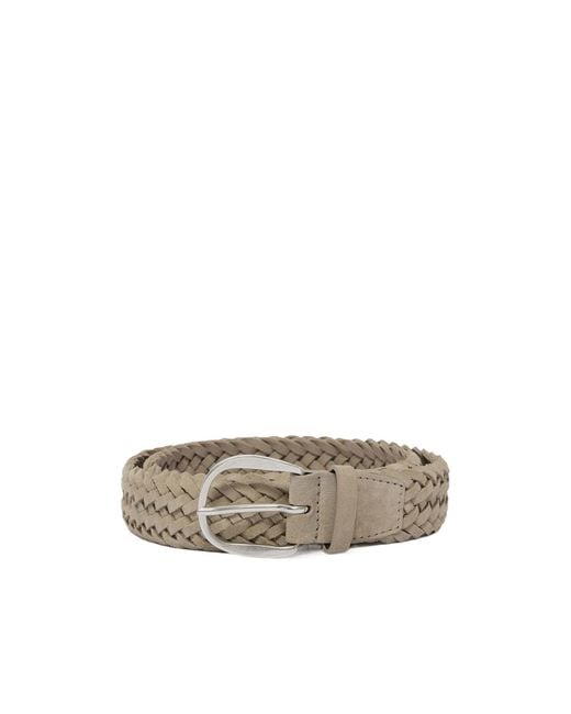 Orciani White Woven Belt for men
