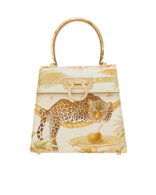 Ferragamo Natural Iconic Top Handle (S)