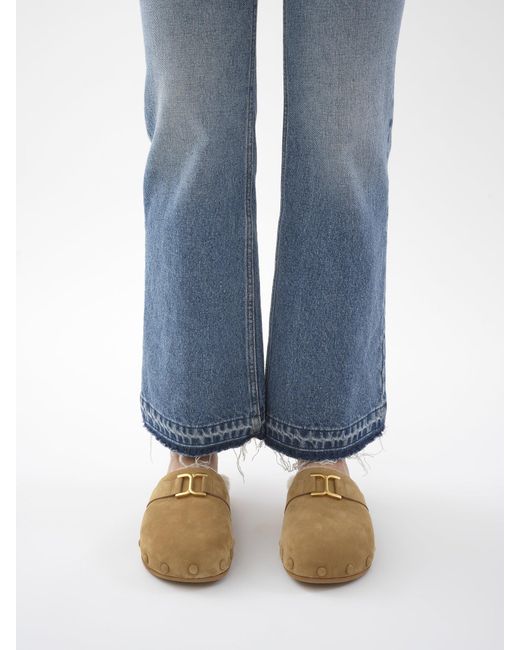 Chloé Brown Flat Slippers