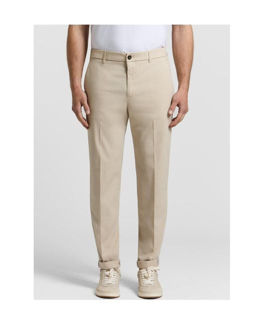 Peserico Natural Pleated Tailored Trousers for men