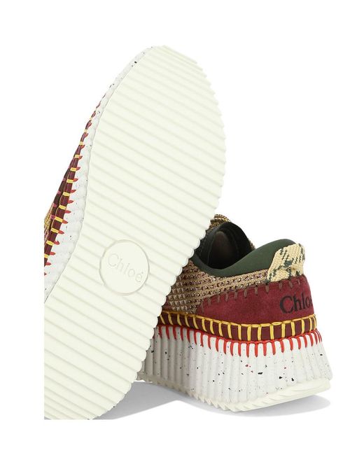 Chloé Brown Chloé Lower-Impact Mesh Nama Sneakers