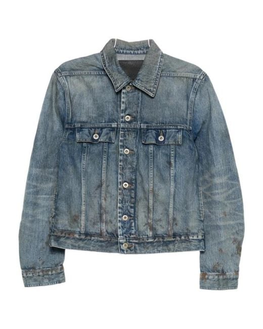 Rick Owens Blue Buttoned Jacket for men