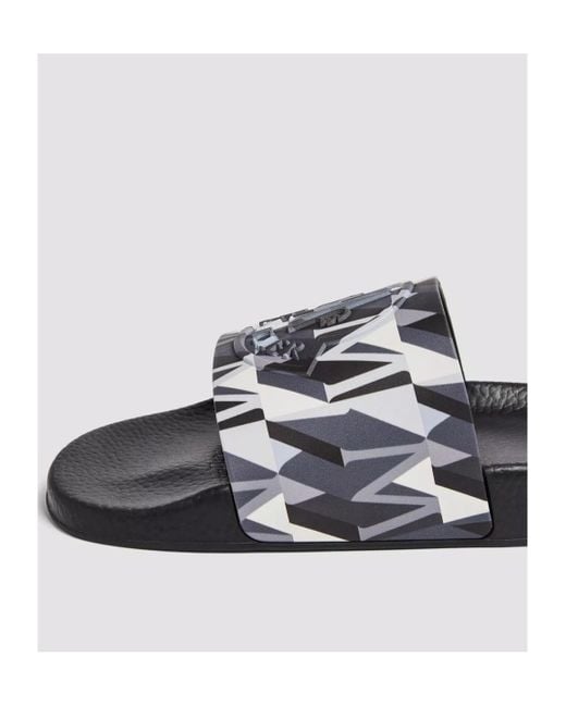 Moncler White Basile Slip-On Slides for men