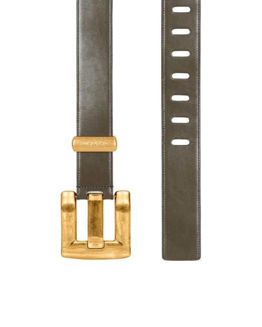 Balmain Metallic Wide Buckle Belt